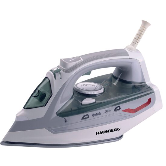 Fier de calcat cu talpa din ceramica HAUSBERG HB-HB7812VR, 2000-2300 W, 400 ml, Alb-Verde