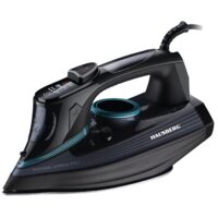 Ютия с LED екран HAUSBERG HB-7825NG, титаниева гладеща плоча, 3000 W, 11 температурни нива, 350 ml, черна