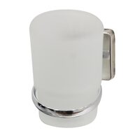 Suport pahar pentru periuta de dinti, metal, cromat