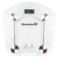 Cantar electronic de persoane Hausberg HB-6001C,platforma sticla transparenta,150 kg maxim