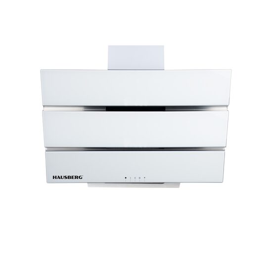 Hota incorporabila decorative HAUSBERG HB-1820AB, 112W, Corp din Sticla, LED, Putere de absorbtie 450 m3/h, 60 cm, Alb 