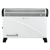 Convector electric Hausberg HB 8201, 2000 W, 3 nivele de putere, termostat reglabil, functie turbo