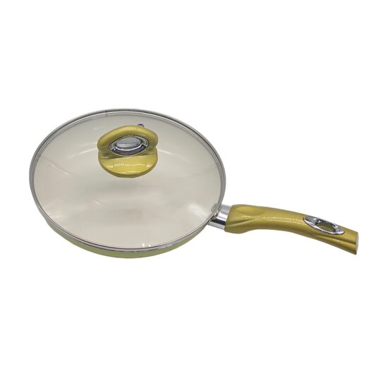 Tigaie din ceramica Hausberg HB-H716GA, diametru de 24cm, Galben