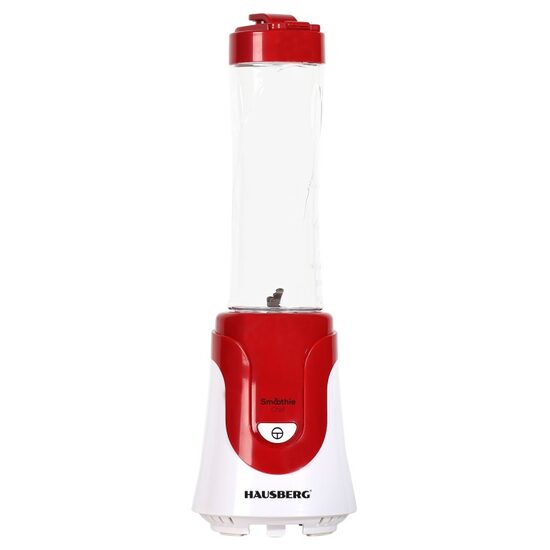 Blender smoothie HAUSBERG HB-7676RS, multifunctional, 300W, cu recipient 600ml, Rosu
