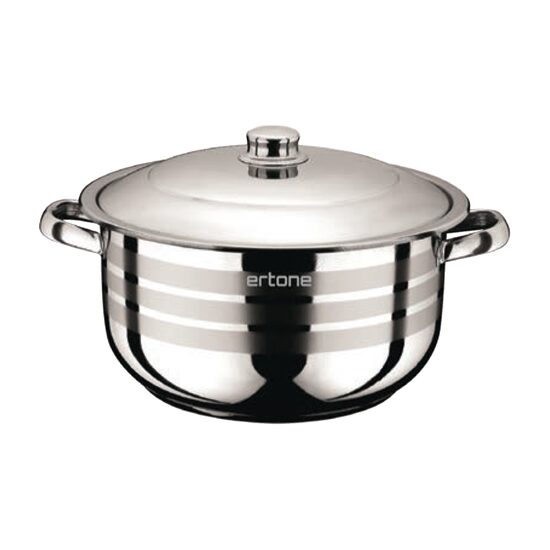 Oala inox cu capac metalic Ertone MN-536, 26 cm, 8.5L