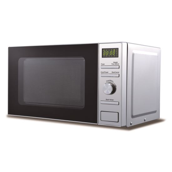 Cuptor cu microunde Hausberg HB-8004, 1200W, 6 trepte de putere, 20L, control digital, Argintiu