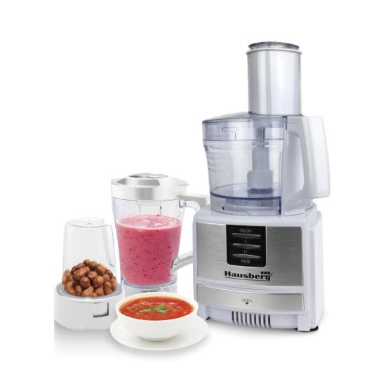 Robot de bucatarie 3 in 1 HB7522AB , macinare, taiere, framantare si tocare, 600 W, Alb, multifunction food procesor