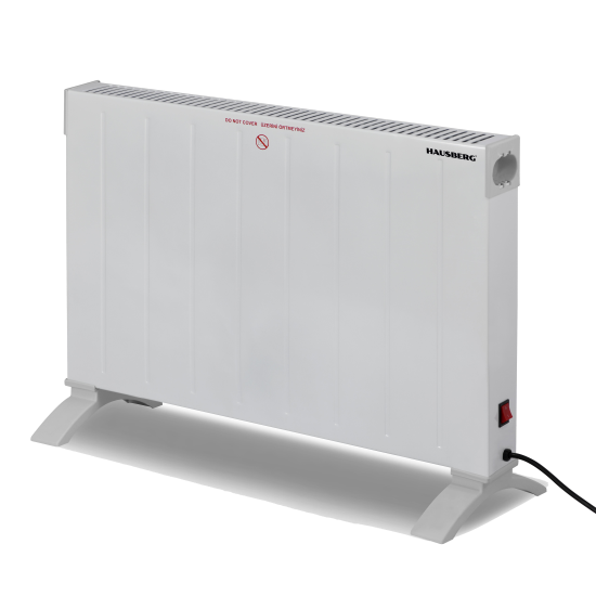 Convector electric Hausberg HB-8203, 2000W, 1 treapta putere, Siguranta impotriva rasturnarii, Alb