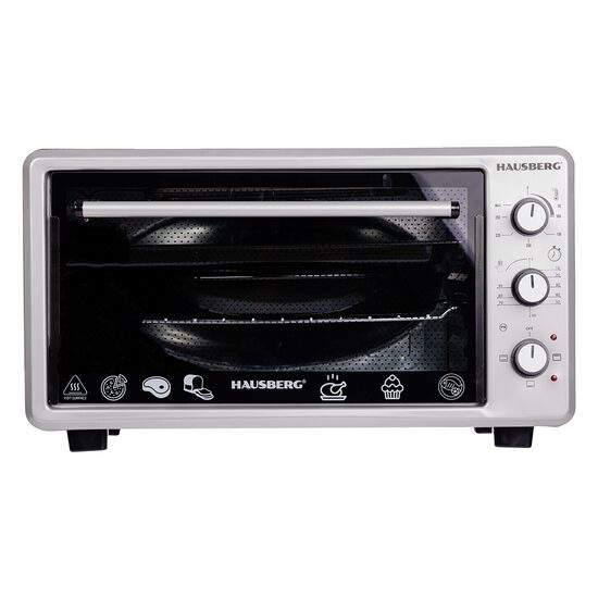 Cuptor Electric Hausberg HB-8000P capacitate 48 Litri, putere 1800W, Temperatura maxima 230 grade, timer prevazut cu alarma sonora