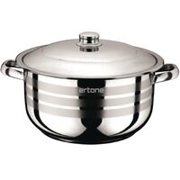 Oala inox cu capac metalic Ertone MN-538, 28 cm, 11L