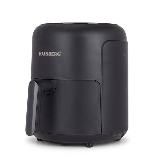 Friteuza cu aer cald HAUSBERG HB-2356, 1000-1200 W, 2.6 litri, temporizator 30 min, termostat reglabil 80 - 200 grade C, 5 programe gatit, protectie supraincalzire, Negru
