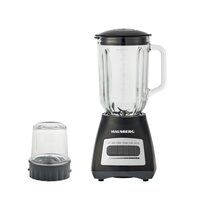 Blender cu rasnita HAUSBERG HB-7772NG, 400-500W, Capacitate 1.5L, Bol din Sticla, 4 Viteze, Lame din Inox, Negru