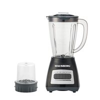 Blender cu rasnita HAUSBERG HB-7770NG, 500 W, 4 trepte de viteza, vas din plastic gradat de 1.5 litri, functie Pulse, lame din otel inoxidabil, sistem de siguranta, negru