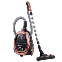 Aspirator fara sac HAUSBERG HB-2823AU, 1400-1800W, multiciclon, aspirare uscata, capacitate 2.5 litri, filtru HEPA, control viteza, derulator automat cablu, Auriu-Negru