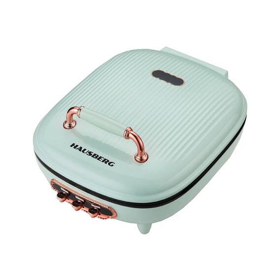 Aparat electric pentru pizza si grill HAUSBERG HB-3565, 1400-1700W, Placa deincalzire cu doua laturi, Termostat, Bachelina