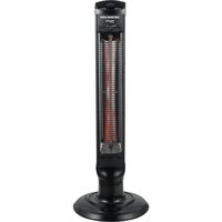 Radiator electric tip Turn Hausberg HB-8561NG, 1000W, 2 nivele de temperature, tub din fibra de carbon, siguranta pentru rasturnare, oscilatie, maner transport, Negru
