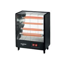 Radiator electric Hausberg HB-8803NG, 2000W, 4 nivele de putere, 4 tuburi ceramice, Negru