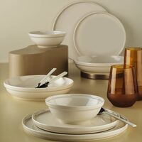 Сервиз за маса FIT-C, 24 части, 6 човека, порцелан, сметана, кутахя порцелан