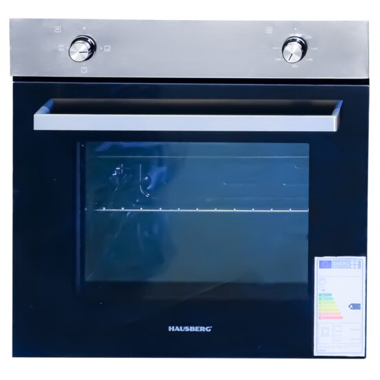 Cuptor incorporabil Electric HAUSBERG HB-8061IN, 2225W, 77 litri, usa cu sticla dubla, 4 functii, 2 tavi + 1 gratar, Clasa A, Inox