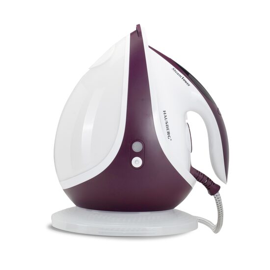 Statie de calcat HAUSBERG HB-7930MV, 2000-2400 W, 5 bar, 1.2 L, 35g/min, cartus anti-calcar, talpa ceramica, oprire automata, Alb/Mov