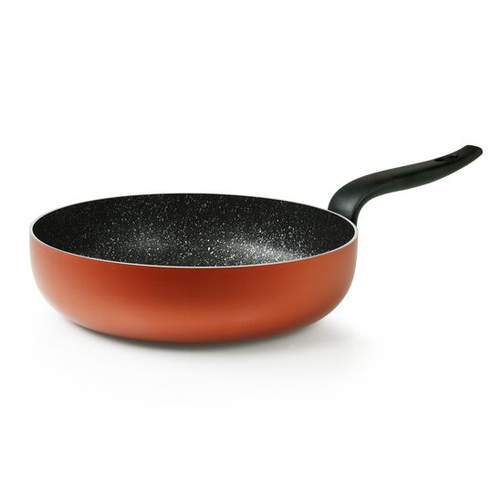 Tigaie adanca WOK antiaderenta FLONAL Pepita Granit cu 6 straturi de acoperire cu efect de piatra Mineralit, 28cm