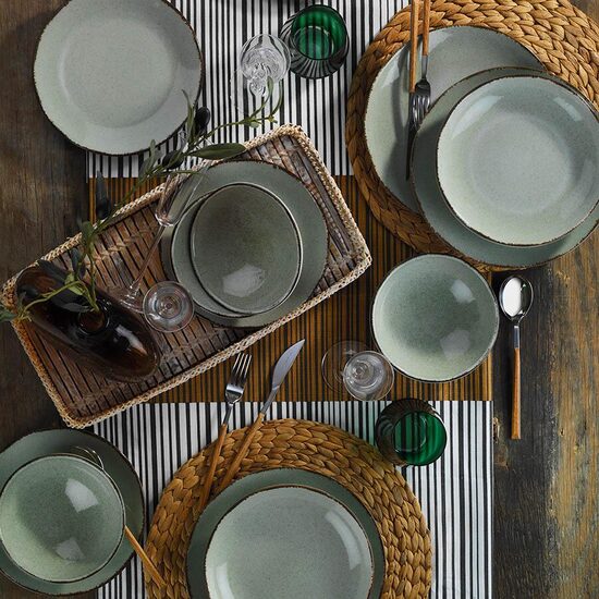 ПОРЦЕЛАН КОМПЛЕКТ 18БР ЦВЯТ X-ЗЕЛЕН