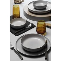 Сервиз за хранене Kutahya Porselen Moderna Matte от 18 части за 6 души в сив порцелан