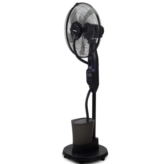 Ventilator umidificator Hausberg HB-5601NG, 75W, 16 inch, 3 viteze, timer 7.5h, rezervor 2.8L, LCD, telecomanda