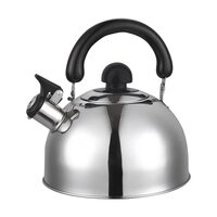 Ceainic din inox cu fluier HAUSBERG HB-H465IN, pentru Plita gaz, ceramica, electrica & inductie, Capacitate 2L