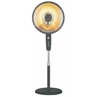 Radiator electric halogen cu ventilatie Hausberg HB-8810NG, 1000W, 2 trepte, oscilatie 70°, timer 1h, inaltime reglabila