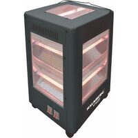 Radiator electric cu 5 laturi Hausberg HB-8804NG, 2200W, 10 tuburi cuart, 5 trepte putere, siguranta rasturnare