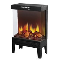 Semineu electric portabil cu ventilator Hausberg HB-8227NG, 2000W, flacara reglabila, 2 trepte caldura