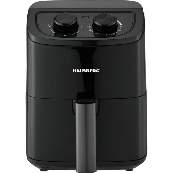 Фритюрник с горещ въздух Hausberg HB-2352NG, 3 л, 1200 W, термостат 80-200°C, 30 мин. таймер, защита от прегряване