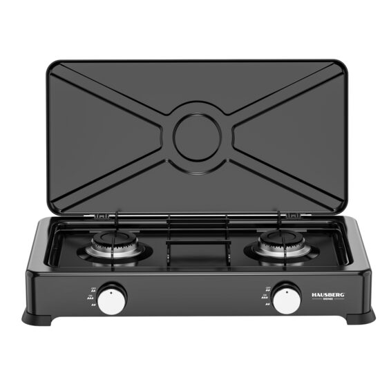 Преносим газов котлон Minigas двоен Hausberg HB-H402NG, 2×2.2kW, алуминиеви горелки, CE клапан, метален корпус
