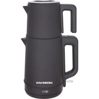 Електрическа кана за чай от неръждаема стомана, двойно управление, поддържане на топлината, филтър от неръждаема стомана, 2 л, 1800 W Hausberg HB3636NG