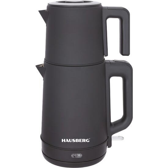Електрическа кана за чай от неръждаема стомана, двойно управление, поддържане на топлината, филтър от неръждаема стомана, 2 л, 1800 W Hausberg HB3636NG